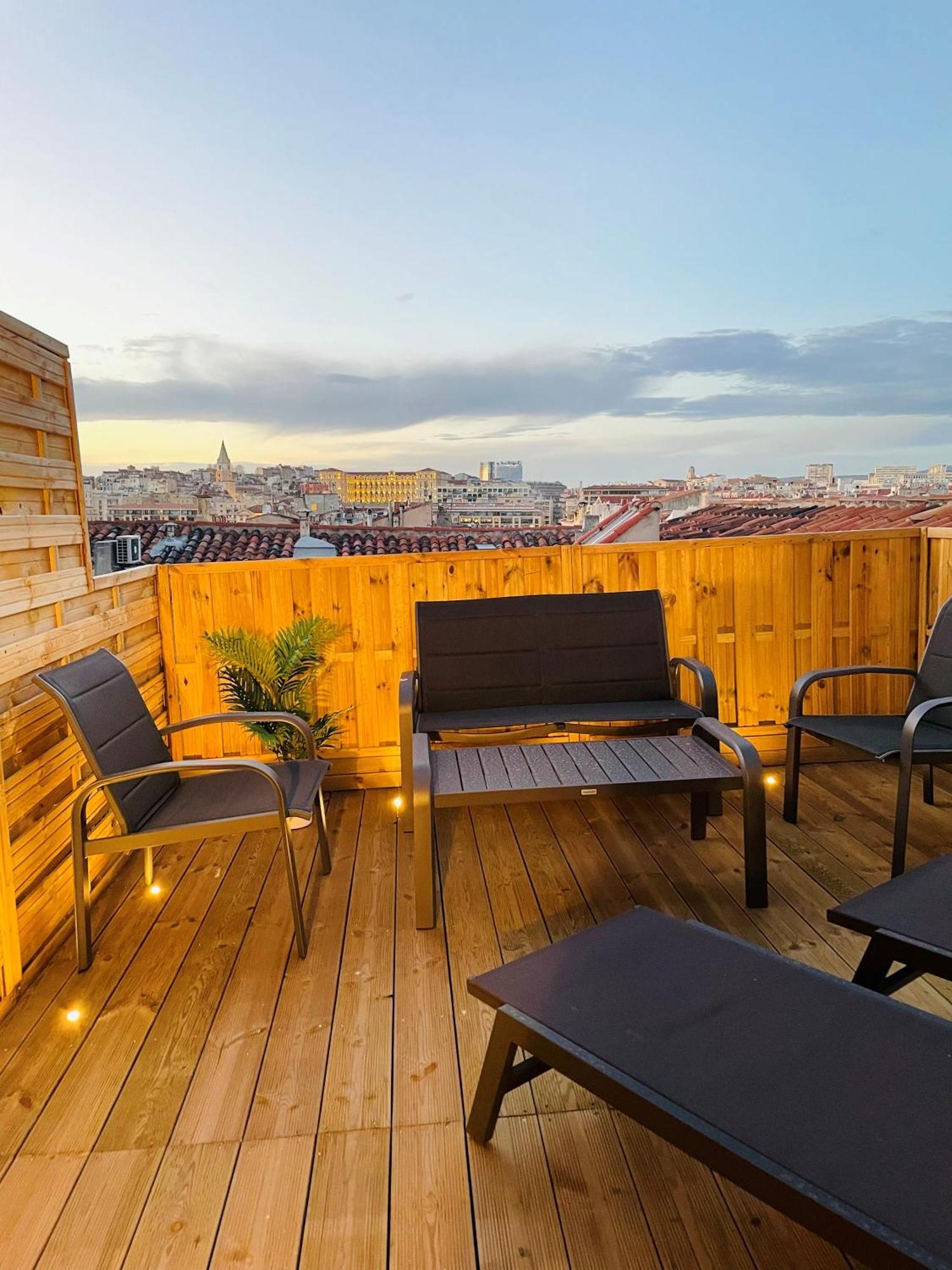 Honore - Rooftop Avec Vue - Appartement T3 Atypique Centre Ville Vieux Port Proche Opera Marseille Exteriér fotografie