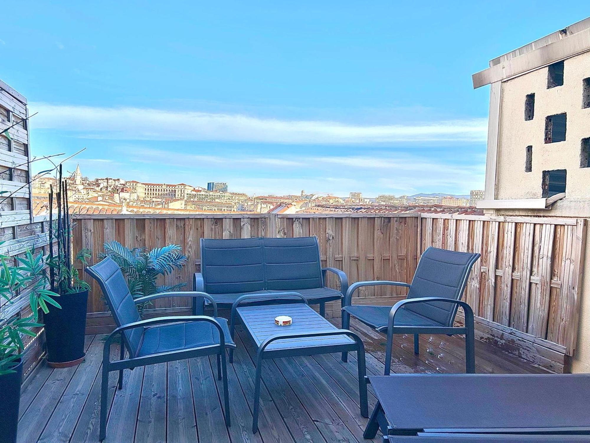 Honore - Rooftop Avec Vue - Appartement T3 Atypique Centre Ville Vieux Port Proche Opera Marseille Exteriér fotografie
